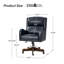 Lundgren Transitional 26.5" W Vegan Leather Tilting Executive Chair with Lumbar Support and Solid Base-46309422