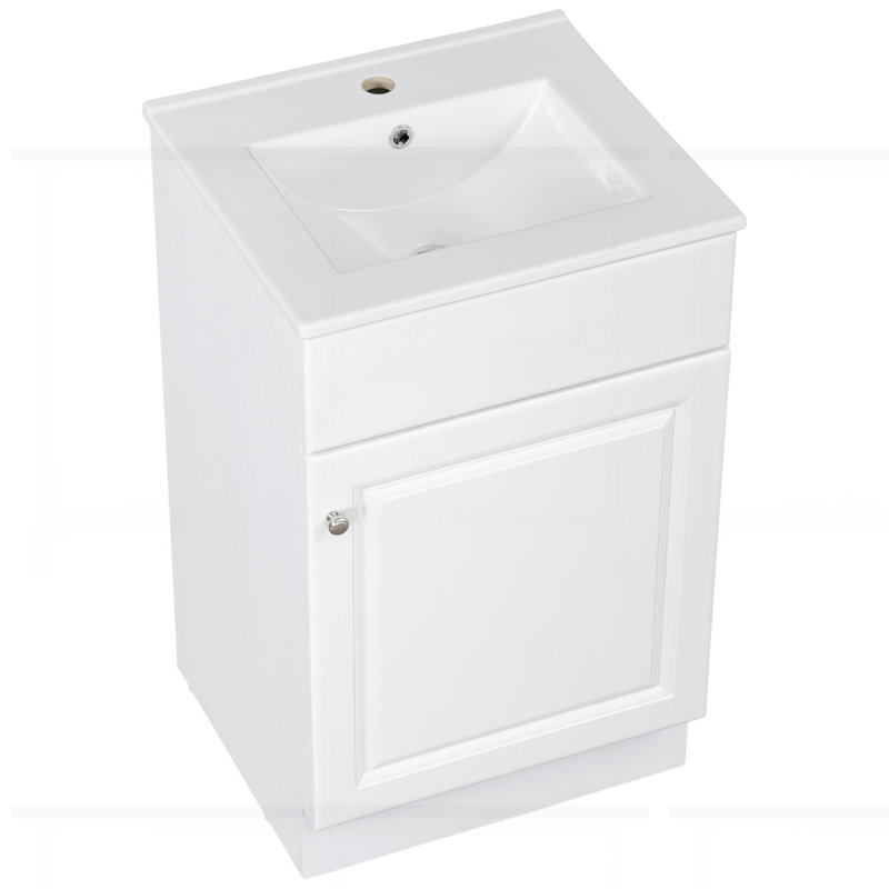 Meuble-lavabo de 20 po avec lavabo, Blanc