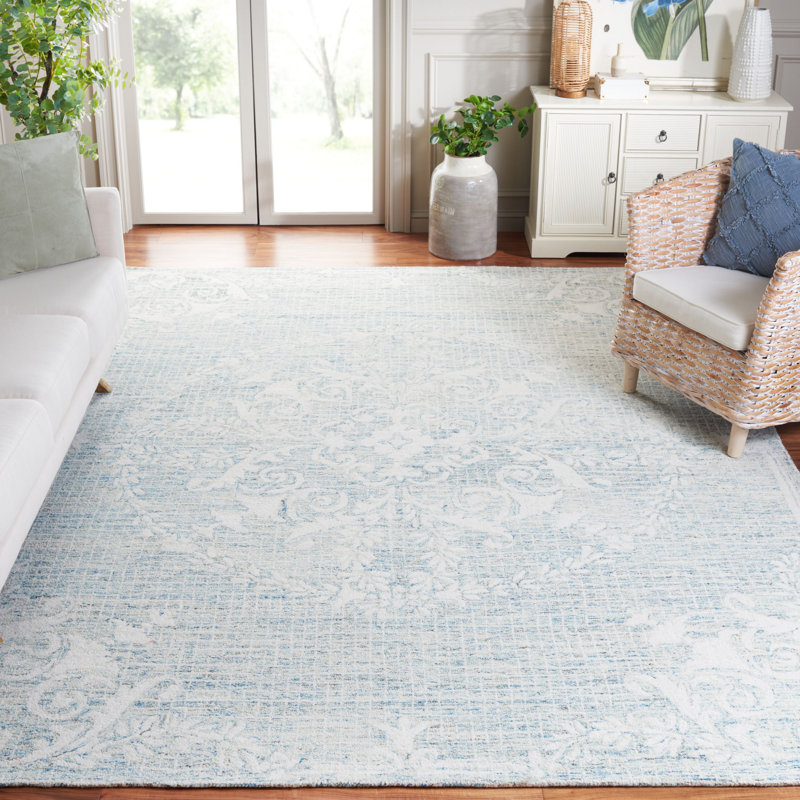 Locklin Hand Tufted Wool Oriental Rug, Rectangle 8' x 10'