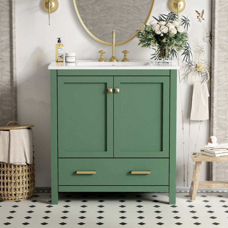 30" Bathroom Vanity With Single Sink