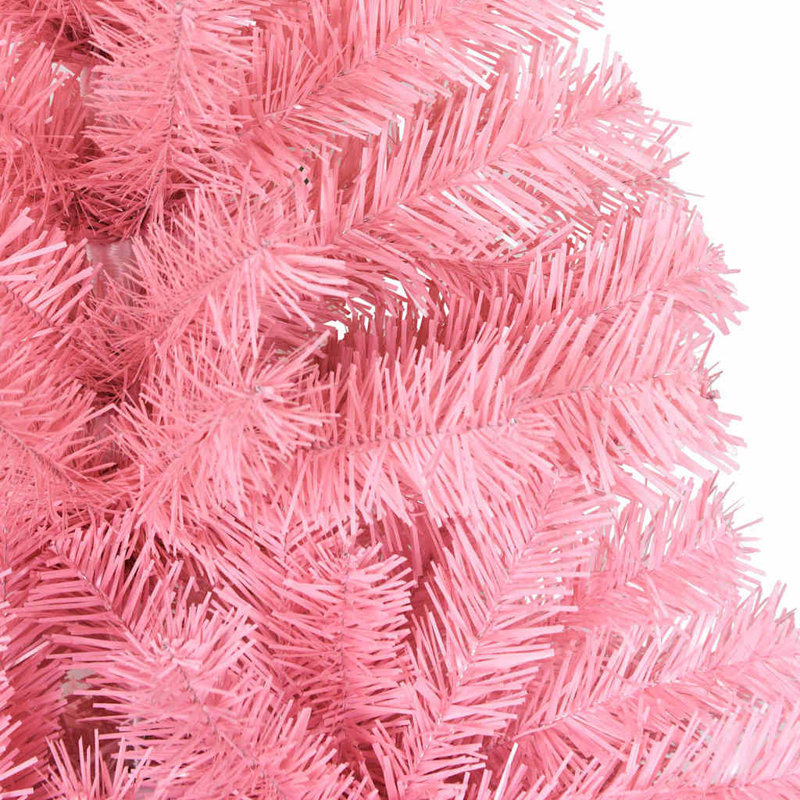 Christmas Tree with 150 LEDs with Stand PVC, Red, 4.92' H