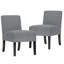 Chaise d'appoint rembourrée gris Exia