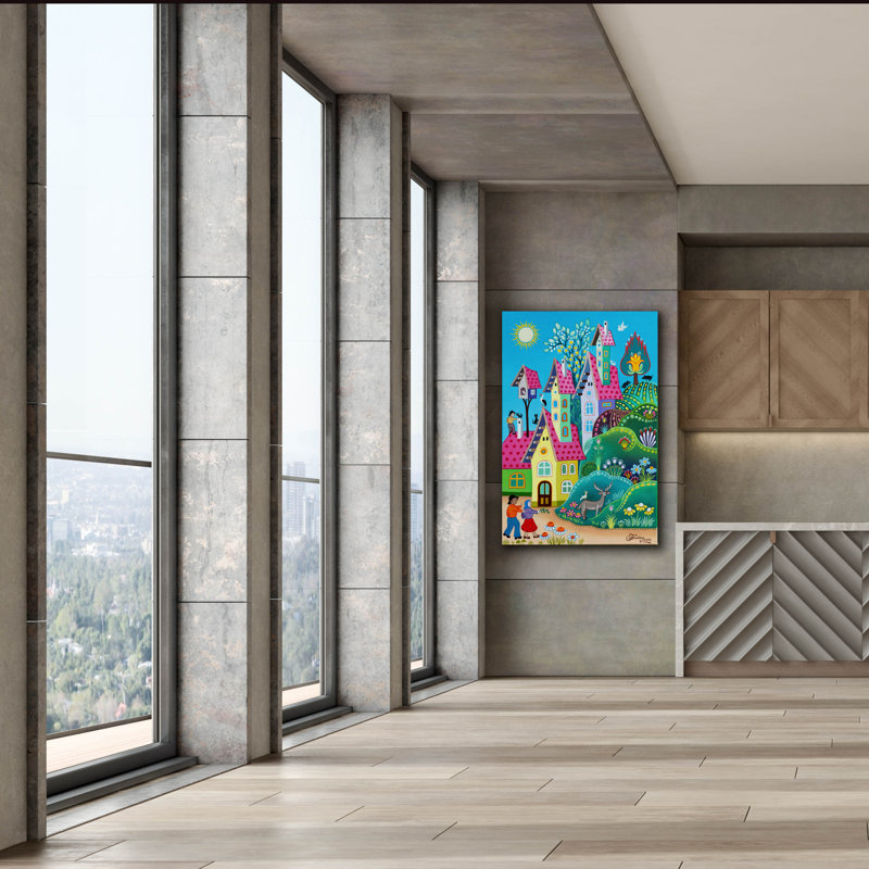 Toile épique Graffiti «Magical Garden voisinage» par Koday, 40 po x 60 po