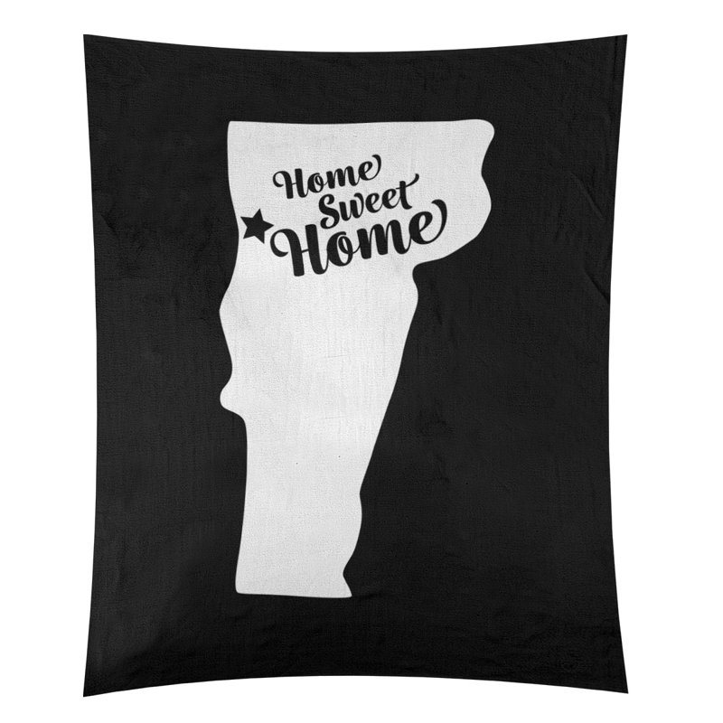 Tapisserie murale Home Sweet Burlington, H 27,5 po x l 37,5 po, Noir