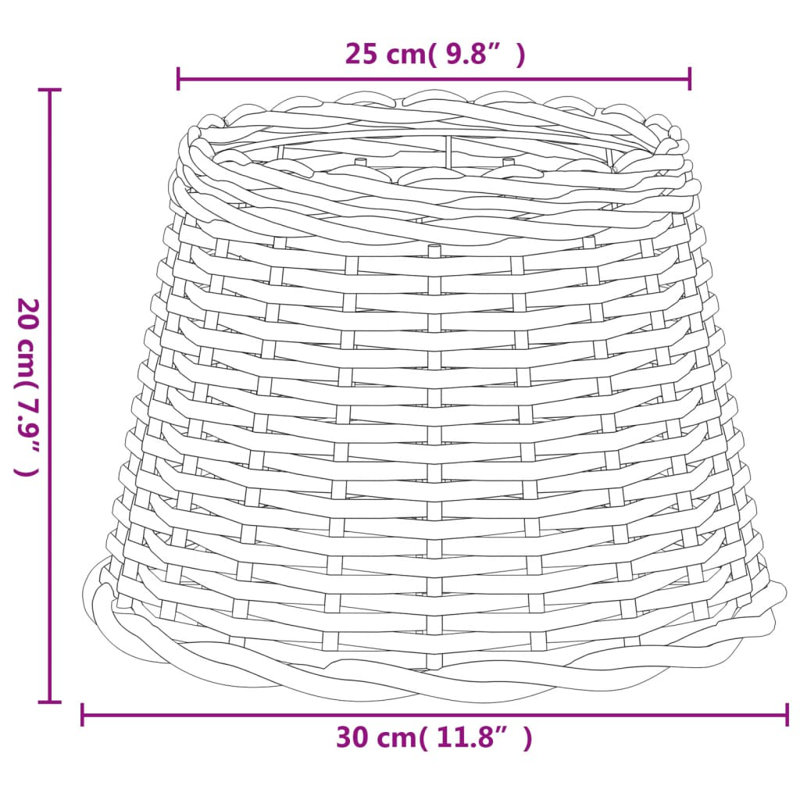 Empire Lamp Shade ( Screw On ), White, 20cm H x 30cm W x 30cm D