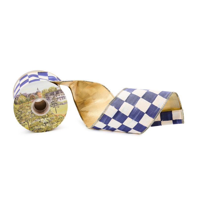 Check 4" Ribbon, Violet