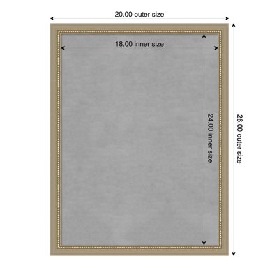 Tableau magnétique Belmont Distress Silver Framed