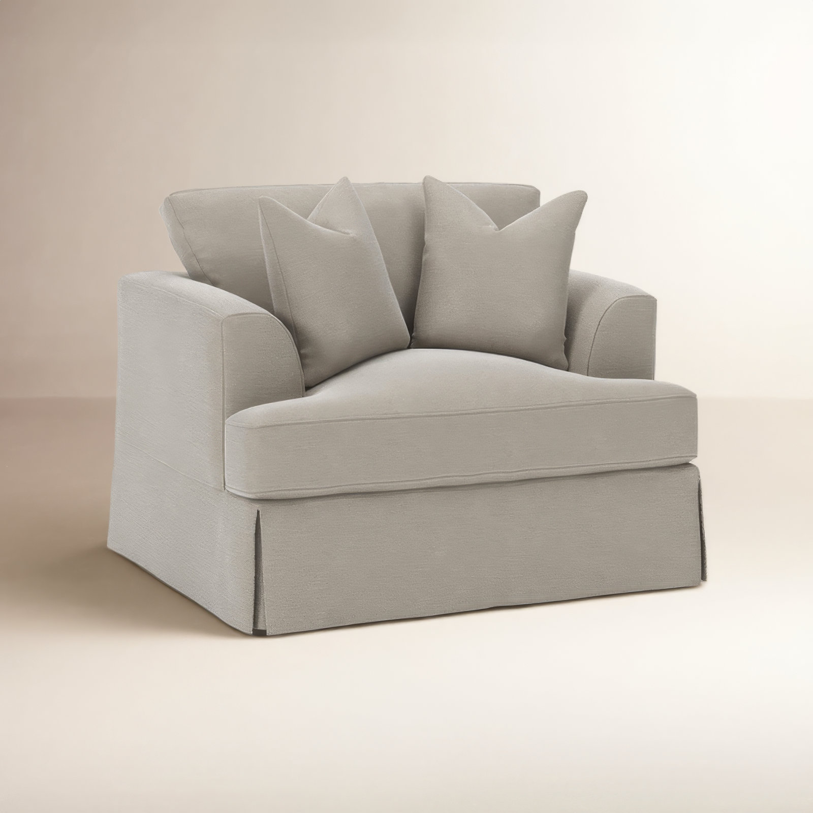 Lucia Upholstered Armchair, Drusky Linen Sustain® Basketweave