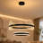 2-Light LED Tiered Circle Chandelier