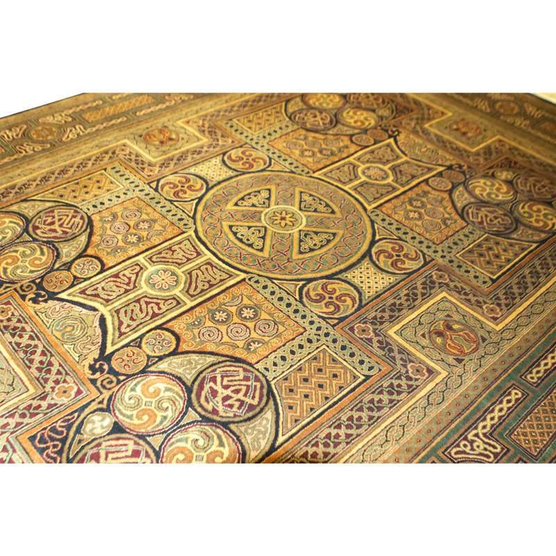 High-Quality Hand-Knotted Black Area Rug