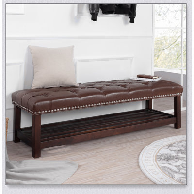 Banc capitonné rembourré avec rembourrage en éponge pour plus de confort et de durabilité, parfait pour la chambre à coucher et l'entrée