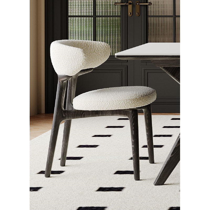 18'' H Upholstered Side Chair, Black
