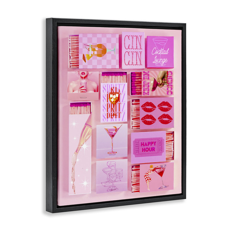 Cadre féminin flottant assorti, design par Lil 'Rue, Noir, H 21 po x l 17 po