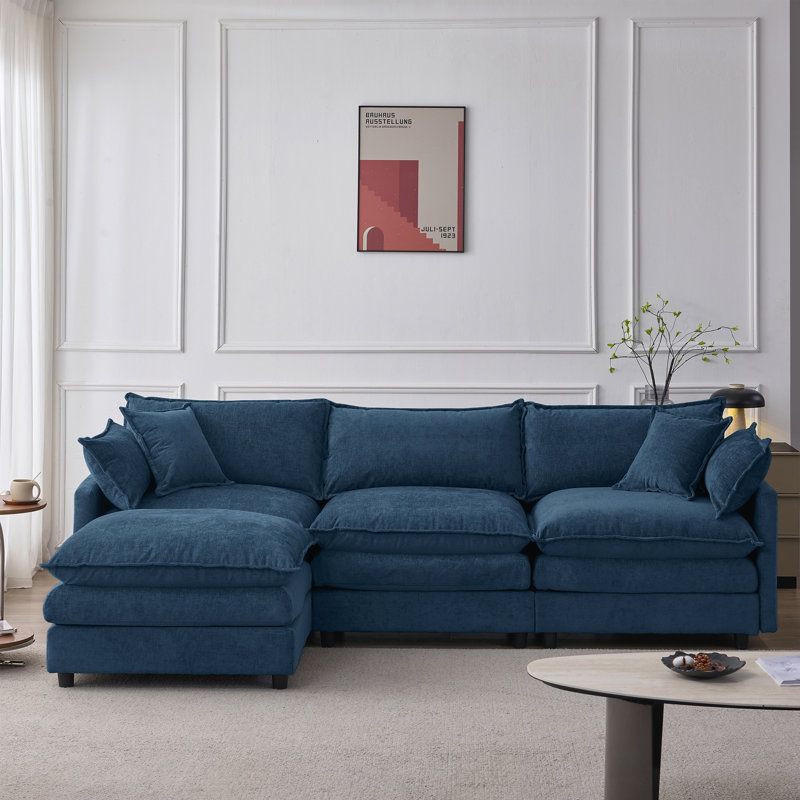 Canapé modulaire de 105 po, Bleu