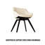 Table de salle à manger de 63 po de style moderne et fauteuil en polyuréthane beige, 4 chaises à pieds en métal noir, sièges confortables pour - 8 personnes, conception ergonomique médiévale avec crème, surface en teinture, chaises polyvalentes-999808823