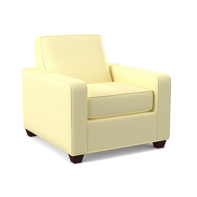 Avery Upholstered Armchair, Empire Mahogany, Antic Shell