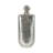 Glass Metallic Silver Solid Cylinder Bottle w and Orb Topper-89110001