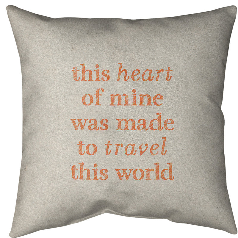Coussin de sol, 28 po x 28 po, Blanc / Orange