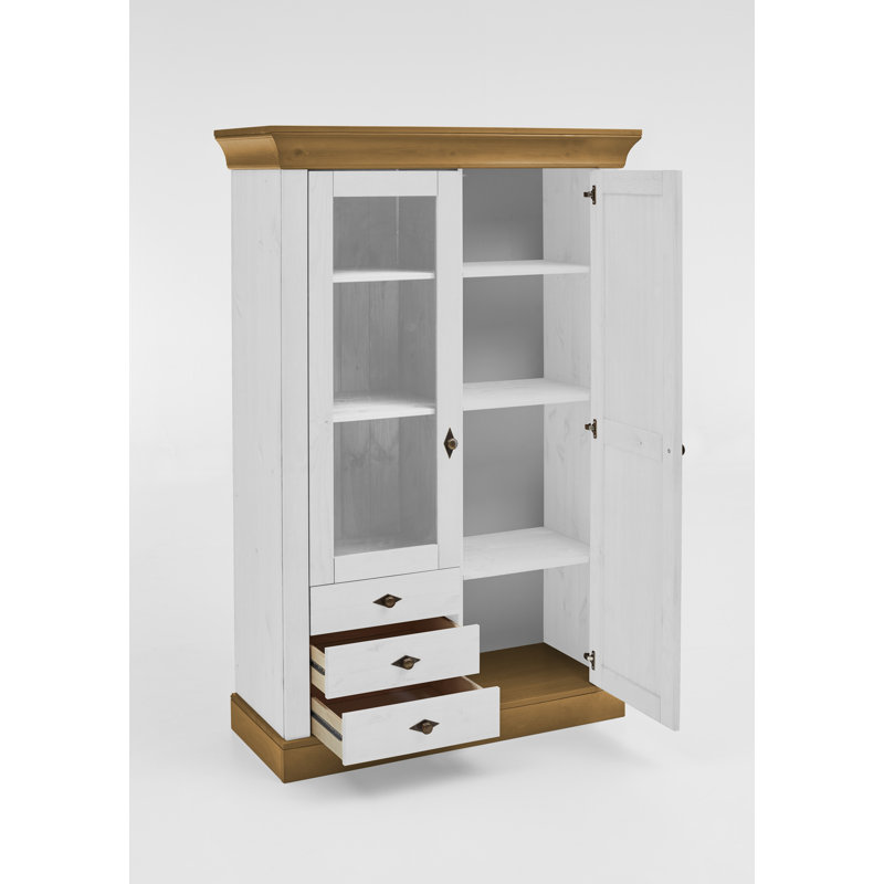 Hojanovice Display Cabinet, White/Leach-coloured