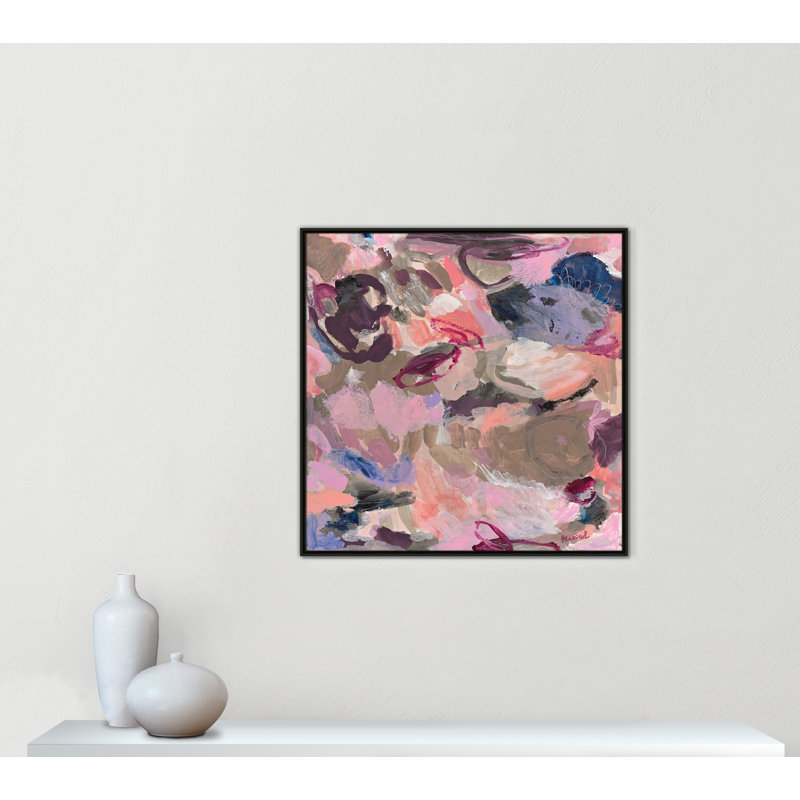 «Vineyard Evening Square» par Marisol Evora, H 37,5 po x l 37,5 po, Espresso