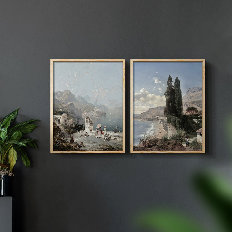 «Vintage Landscape XXIII», 2 pièces, Naturel, H 10 po x l 16 po