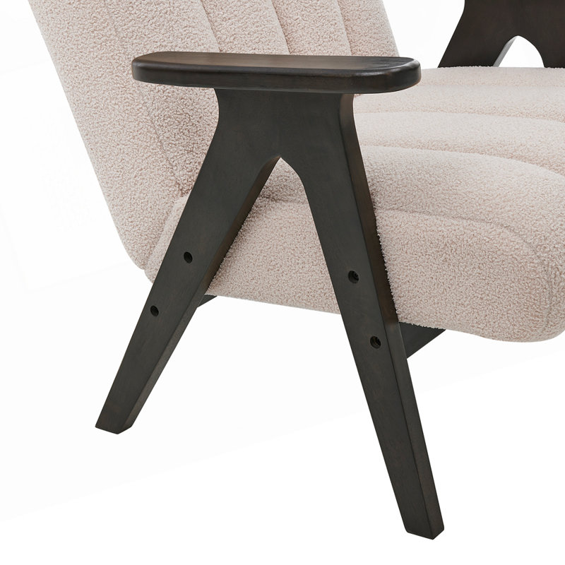 Fauteuil d'appoint moderne en sherpa, Beige