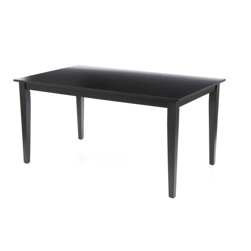 Vivien Solid Wood Base Dining Table, Black