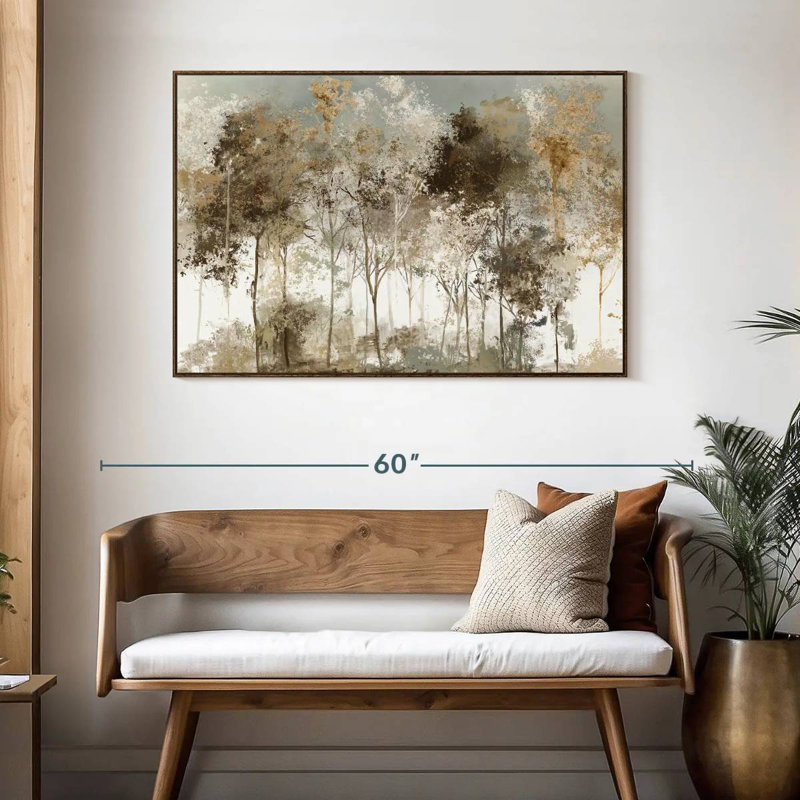 Lush Black Forest, 46" X 31", Floating Frame Walnut