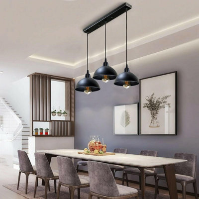 3 - Light Black Dome Pendant