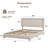 Boucle Bed Frame,Upholstered Bed Frame With Headboard, Surface Cover Soft Cloud Bed Frame Easy Assembly, No Box Spring Required-1804579944-1804579949