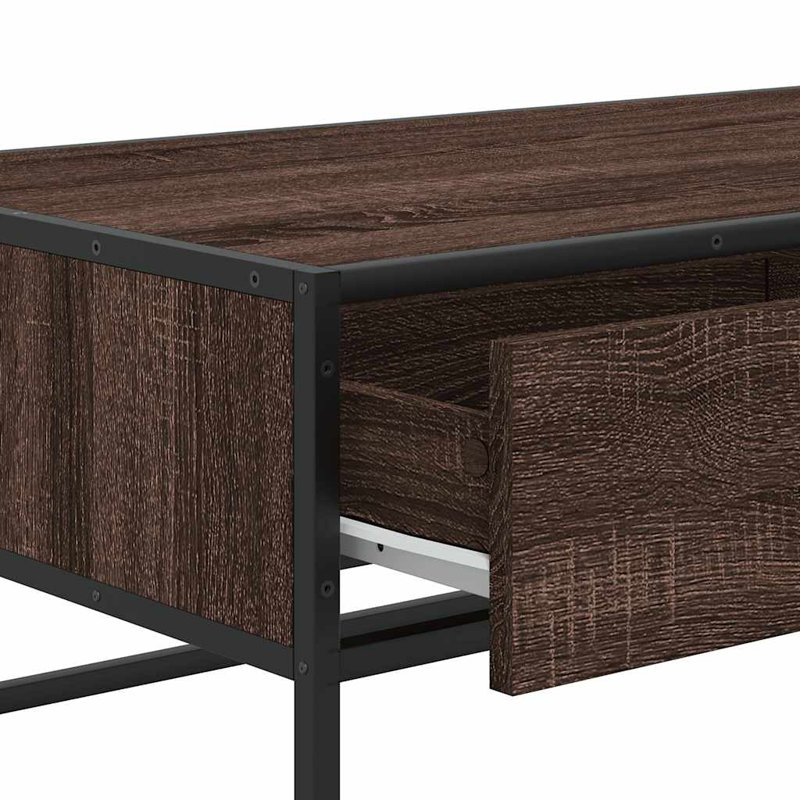 Coffee Table with Storage, Brown Oak
