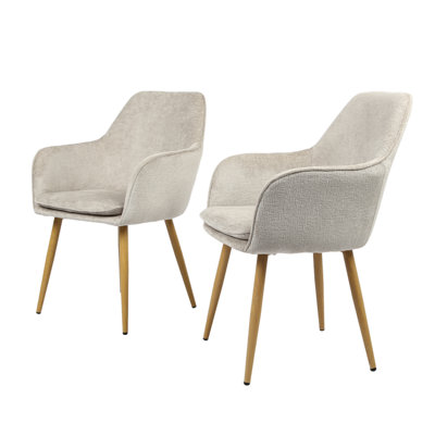 46cm H Upholstered Metal Upholstered Back Armchair