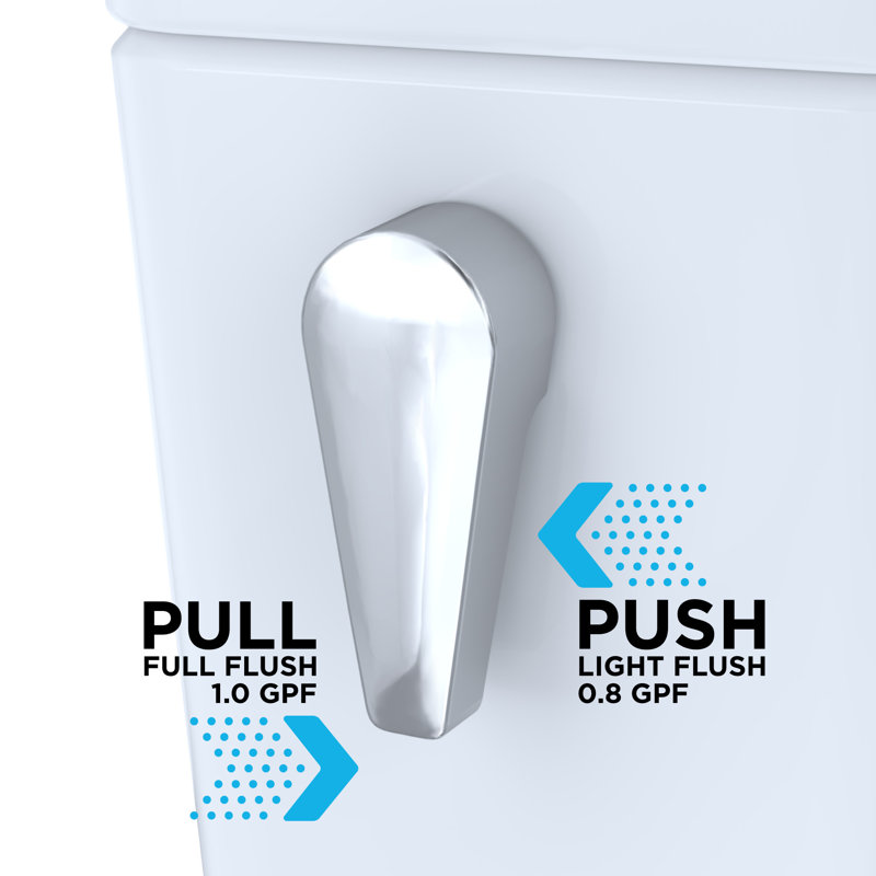 Drake® Dual-Flush Elongated Two-Piece toilet (Seat Included), 12"