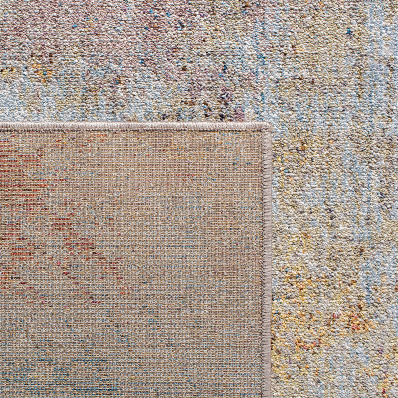 Tapis à motif abstrait bleu Massad, Tapis de couloir 2 pi 3 po x 8 pi