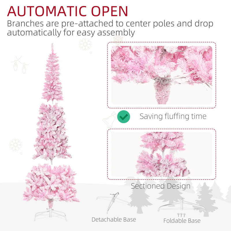 Arbre de Noël enneigé 7,5 pi