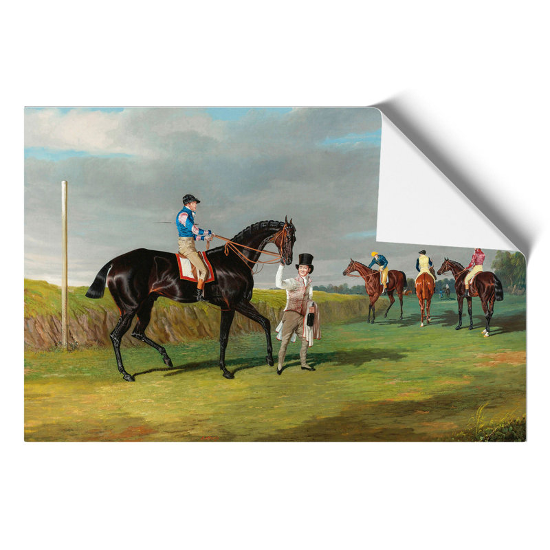 Horse Racing by John Frederick Herring - No Frame Painting, 42cm H x 59cm W x 0.1cm D