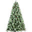 Arbre de Noël de 84 po avec 84 branches de pin, branches mixtes, charnières faciles à assembler, support en métal 1348 et base à aiguille dure à installer pour les décorations des Fêtes