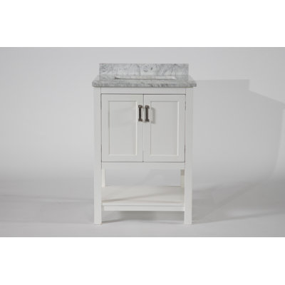 Meuble-lavabo simple 25 po avec plateau en marbre Meggs