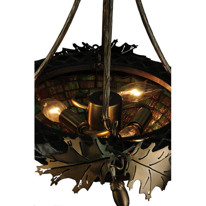 Rustic Lodge 3 - Light Semi Flush Mount