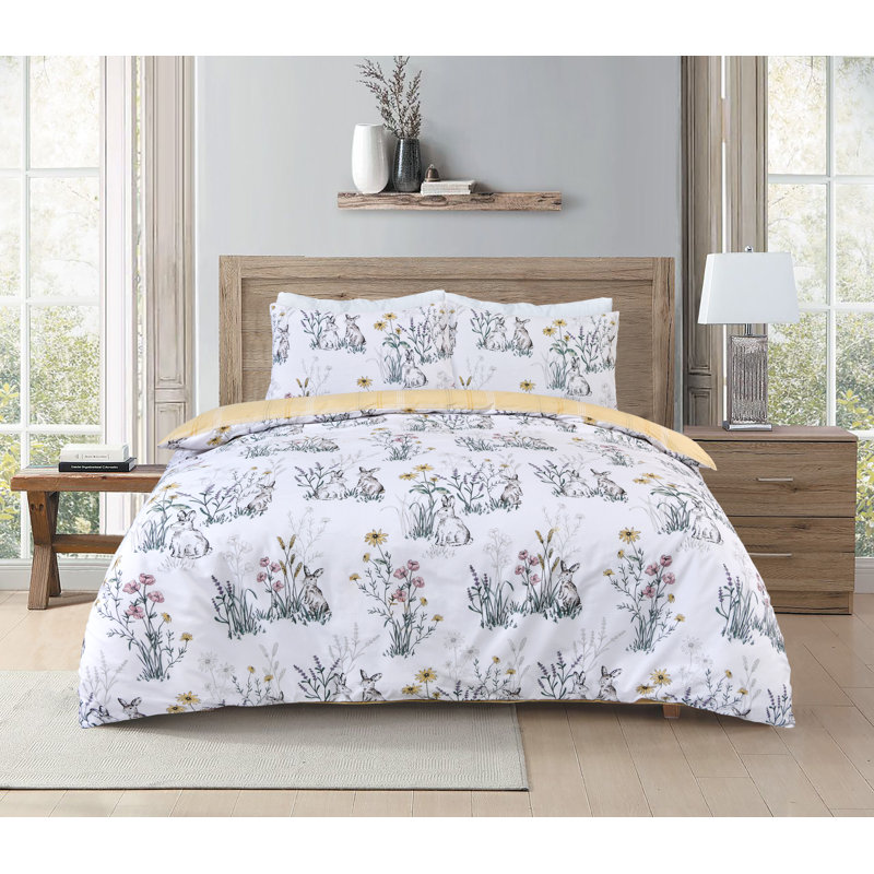Natisha Polyester Duvet Cover Set with Pillowcases, Double Duvet Cover + 2 Standard Pillowcases