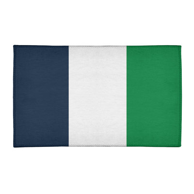 Tapis bleu/vert