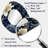 Astral Blue White Damask Radiance II - Damask Unique Shape Mirror, Blue Asymmetrical Unique Wall Mirror, Printed Metal Art-107230118