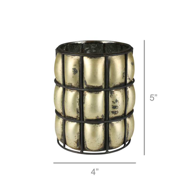 Cevennes 5'' H Glass Tabletop Hurricane