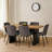Gurango Solid Wood Top Metal Base Dining Table