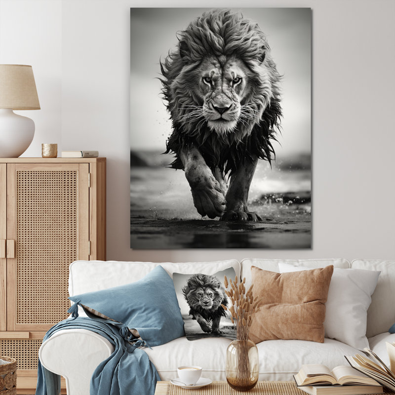 Art mural sur toile, "Noir et blanc", H 20 po x l 12 po x P 1 po