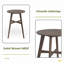 Table de bar ronde en bois Mid-Century-1089530449