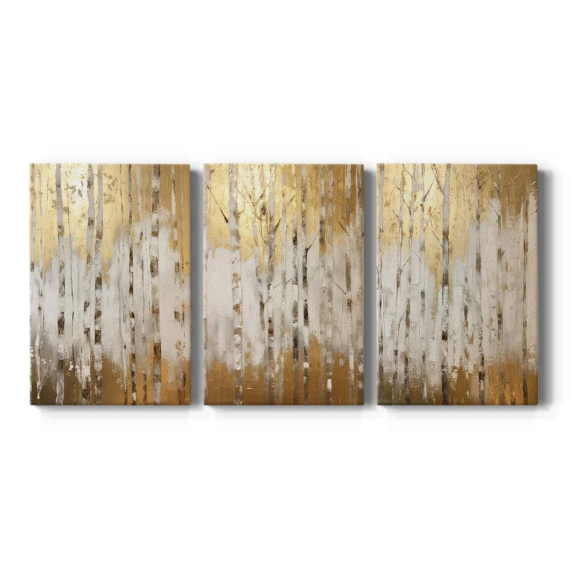Série ABSTRACT CMLI - Toile tendue sur mesure - 3 pièces, H 60 po x l 120 po