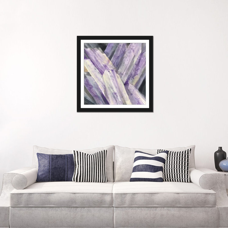 «Glacier Ice» par Albena Hristova - reproduction d'art sur toile tendue, Papier avec cadre noir, Blanc