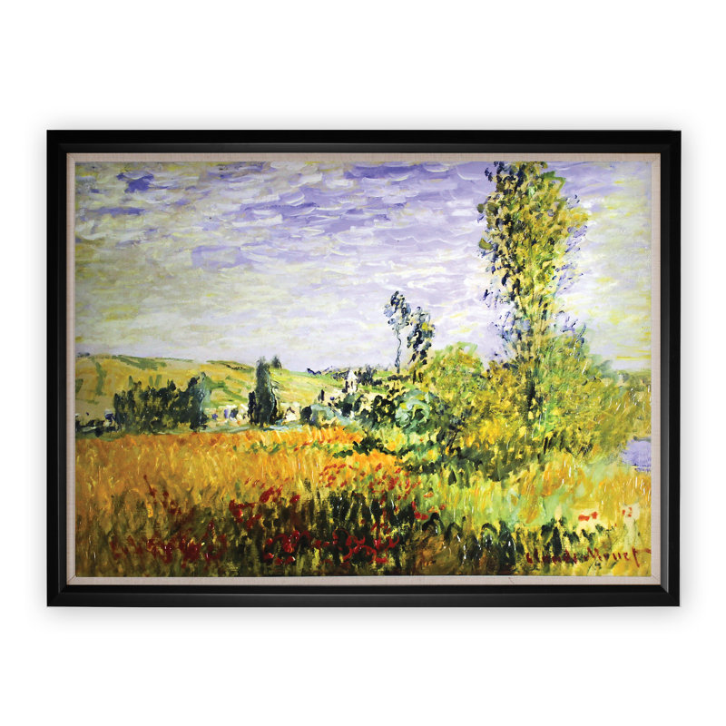 «Landscape at Vetheuil», reproduction de peinture à l'huile sur toile tendue