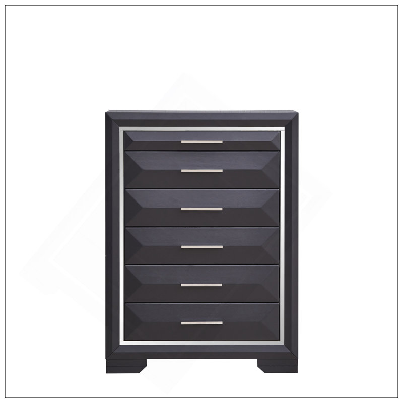 Commode de couleur unie, noir